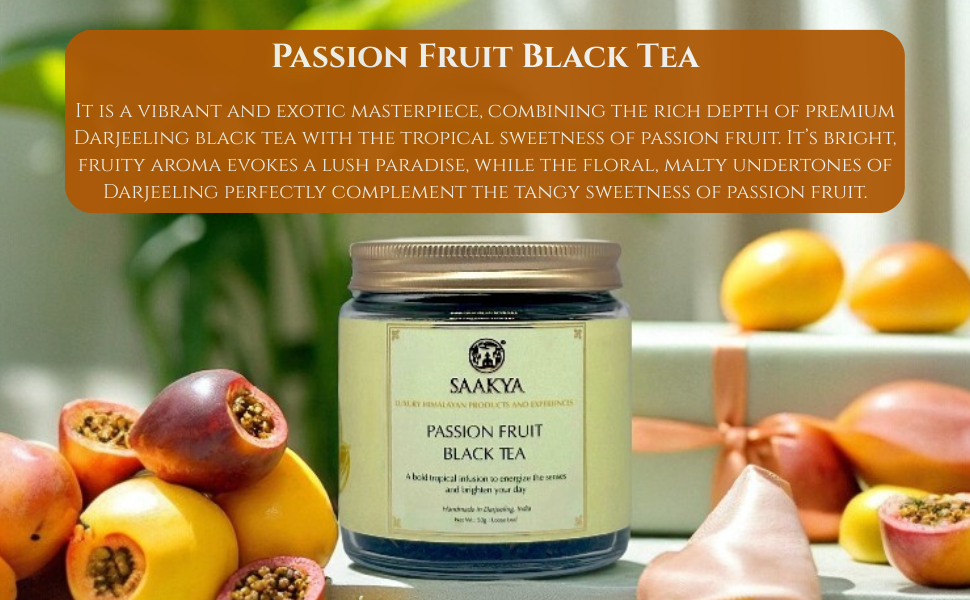 Passion Fruit Black Tea (50g, 150+ Cups) | Saakya