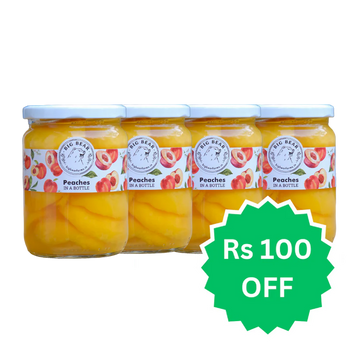 4 x PACK Bottled Peaches 500g | Big Bear Farms