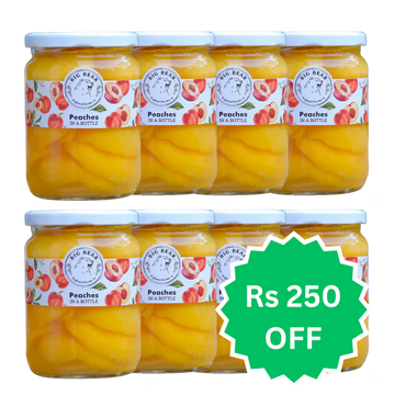 8 x PACK Bottled Peaches 500g | Big Bear Farms