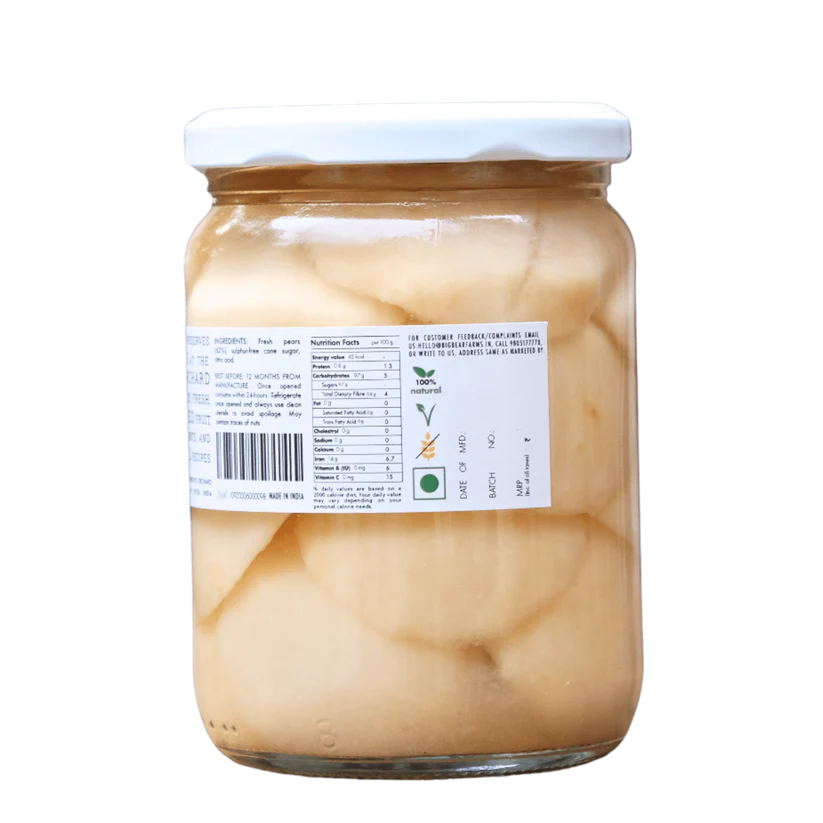 Bottled Pears 500g | Big Bear Farms