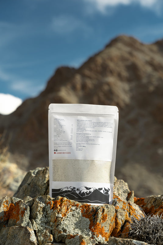 Premium Buckwheat Flour (Kuttu ka Atta) | Water-milled, Gluten-Free, Chemical-Free - 500g | Ladakh Orchards