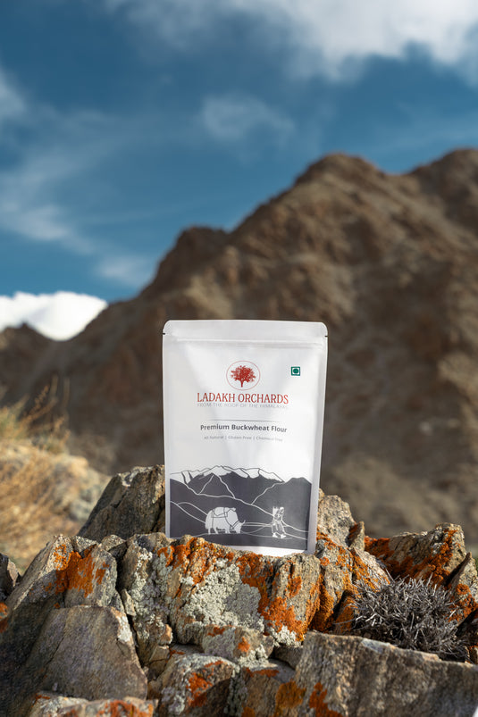 Premium Buckwheat Flour (Kuttu ka Atta) | Water-milled, Gluten-Free, Chemical-Free - 500g | Ladakh Orchards