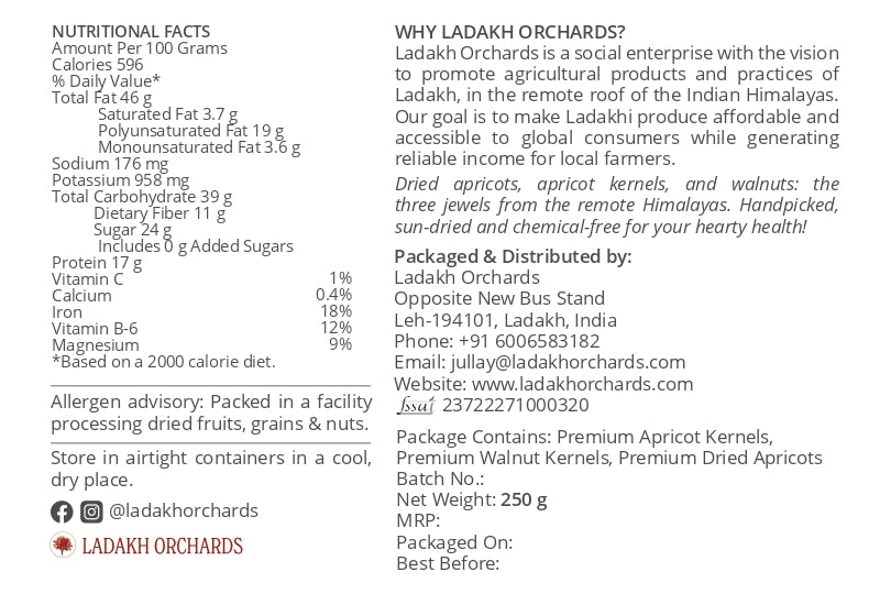 Premium Trail Mix 250gms | Ladakh Orchards