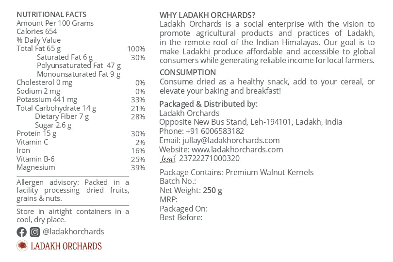 Premium Ladakhi Walnut Kernels | Ladakh Orchards