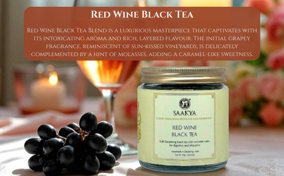 Red Wine Black Tea (50g, 150+ Cups) | Saakya