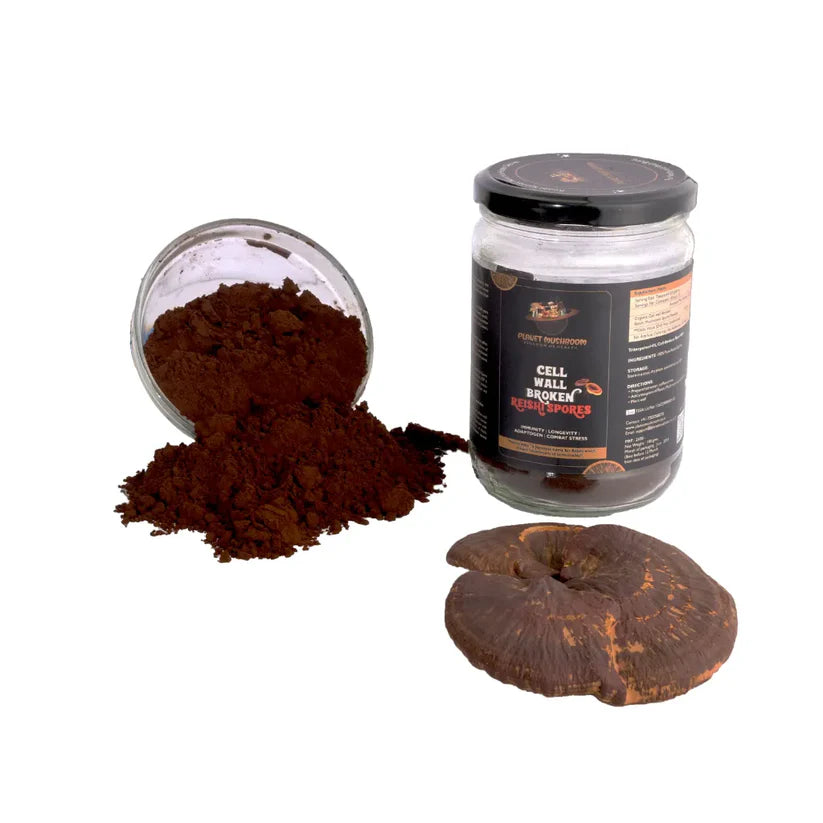 Reishi Spores (Cell wall Broken) 100gms (100 serving) | Planet Mushroom