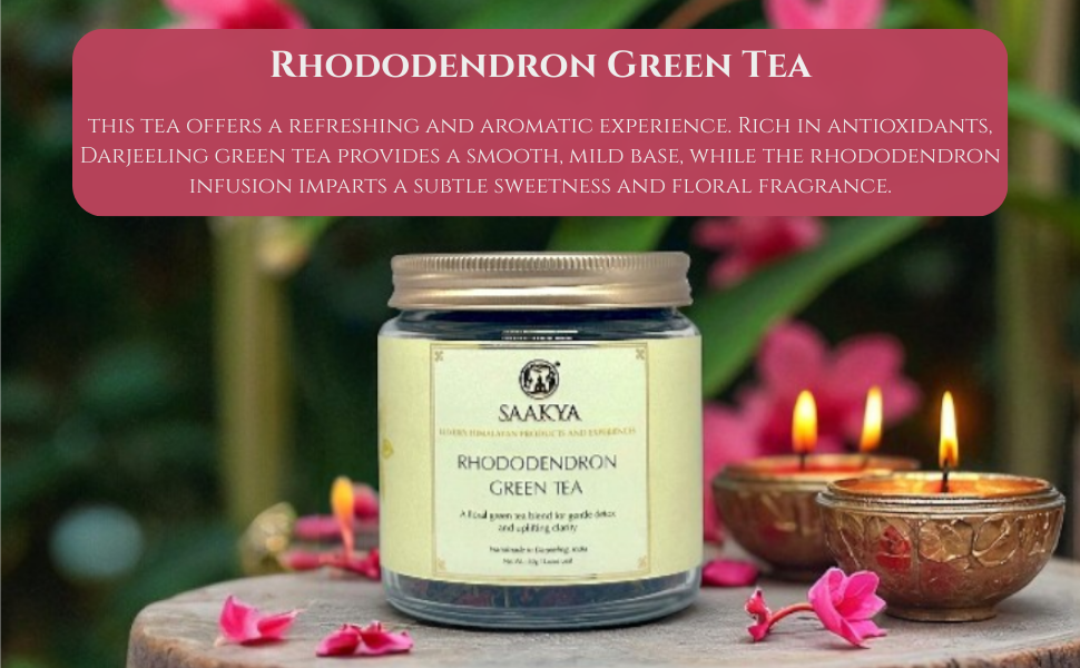 Rhododendron Green Tea (50g, 150+ Cups) | Saakya
