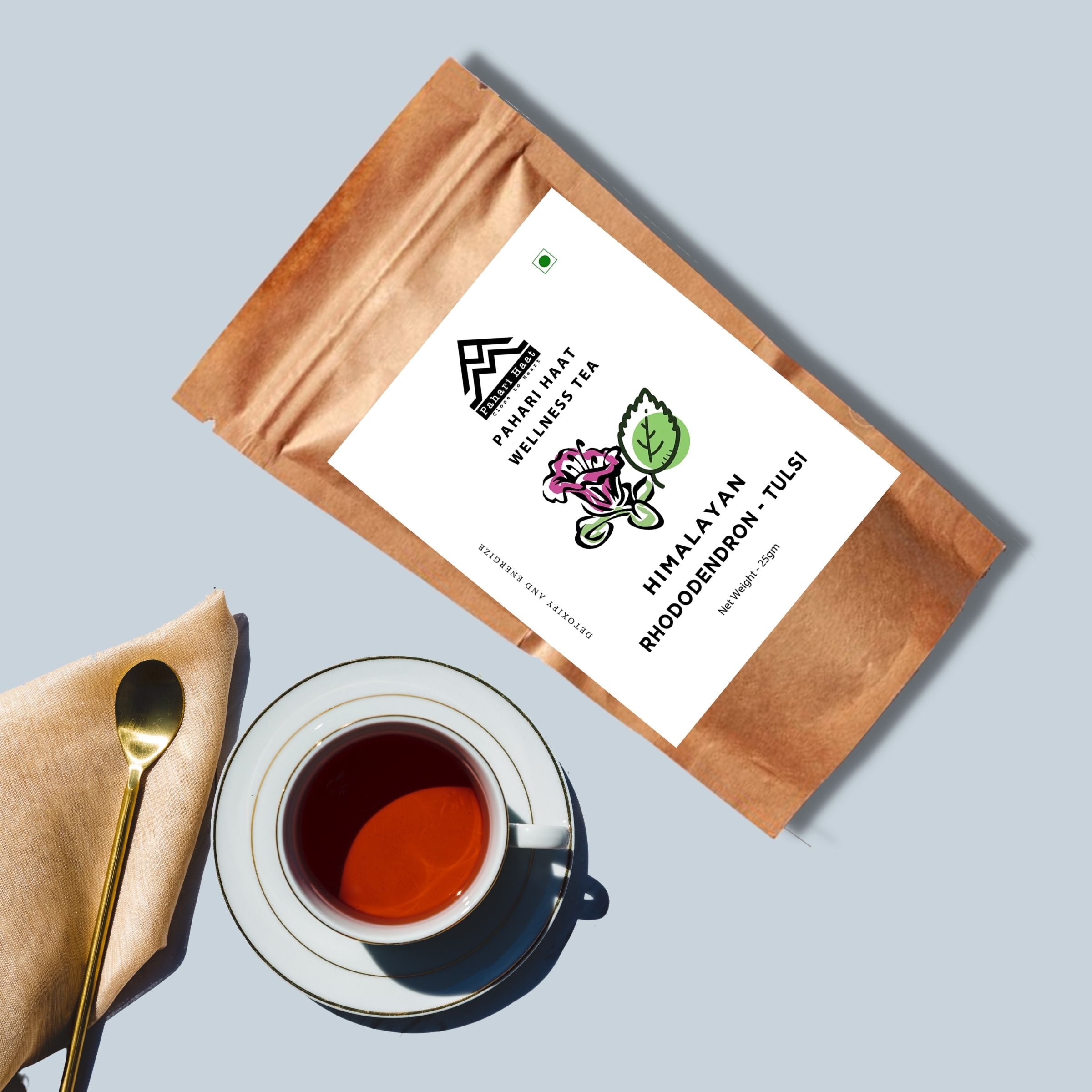 Himalayan Rhododendron-Tulsi Tea - 25gms | Pahari Haat