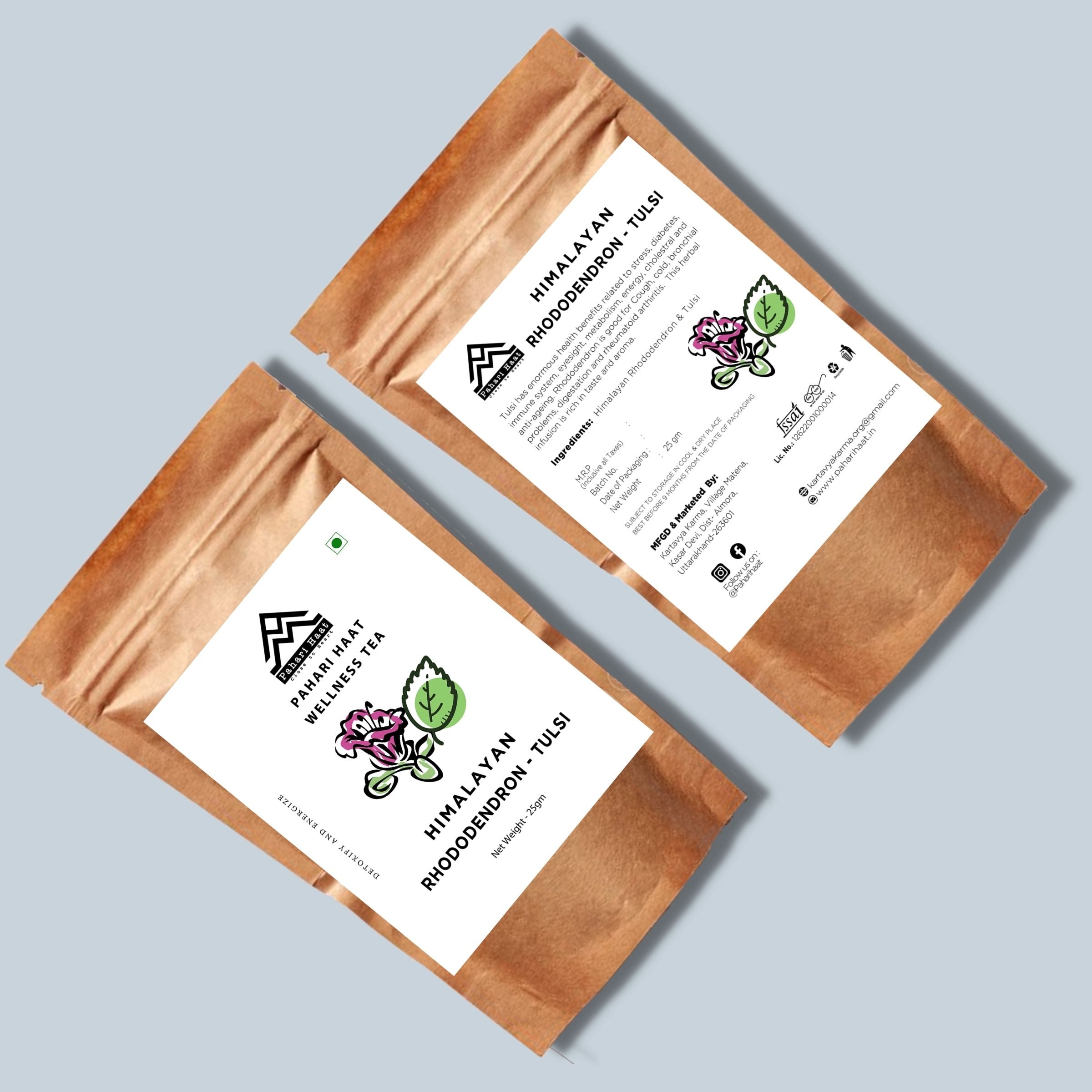 Himalayan Rhododendron-Tulsi Tea - 25gms | Pahari Haat