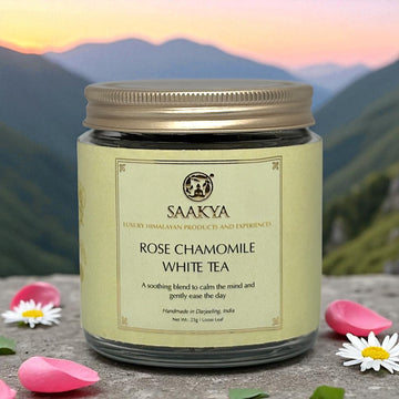 Rose Chamomile White Tea (25g, 75+ Cups) | Saakya