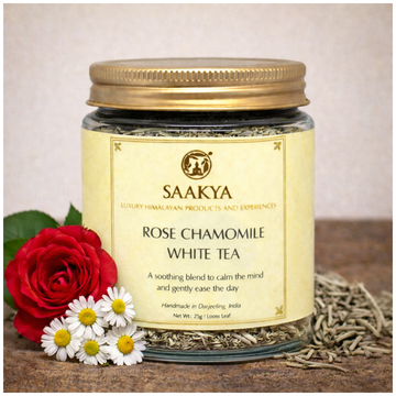 Rose Chamomile White Tea (25g, 75+ Cups) | Saakya
