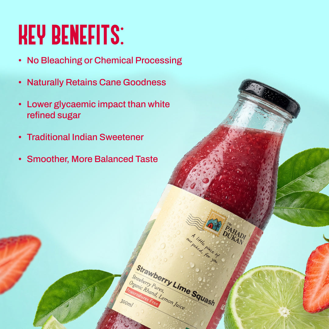 Strawberry Lime Squash - 300ml | My Pahadi Dukan