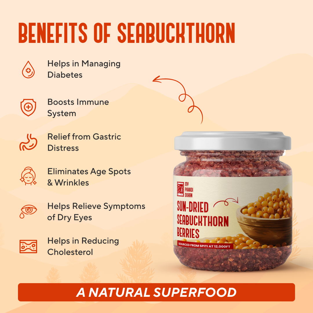 Seabuckthorn Wellness Bundle Pulp, Oil & Berries | My Pahadi Dukan