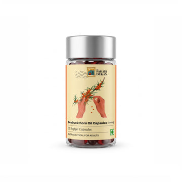 Seabuckthorn Oil Capsules (500mg Concentration) - 30 Capsules | My Pahadi Dukan