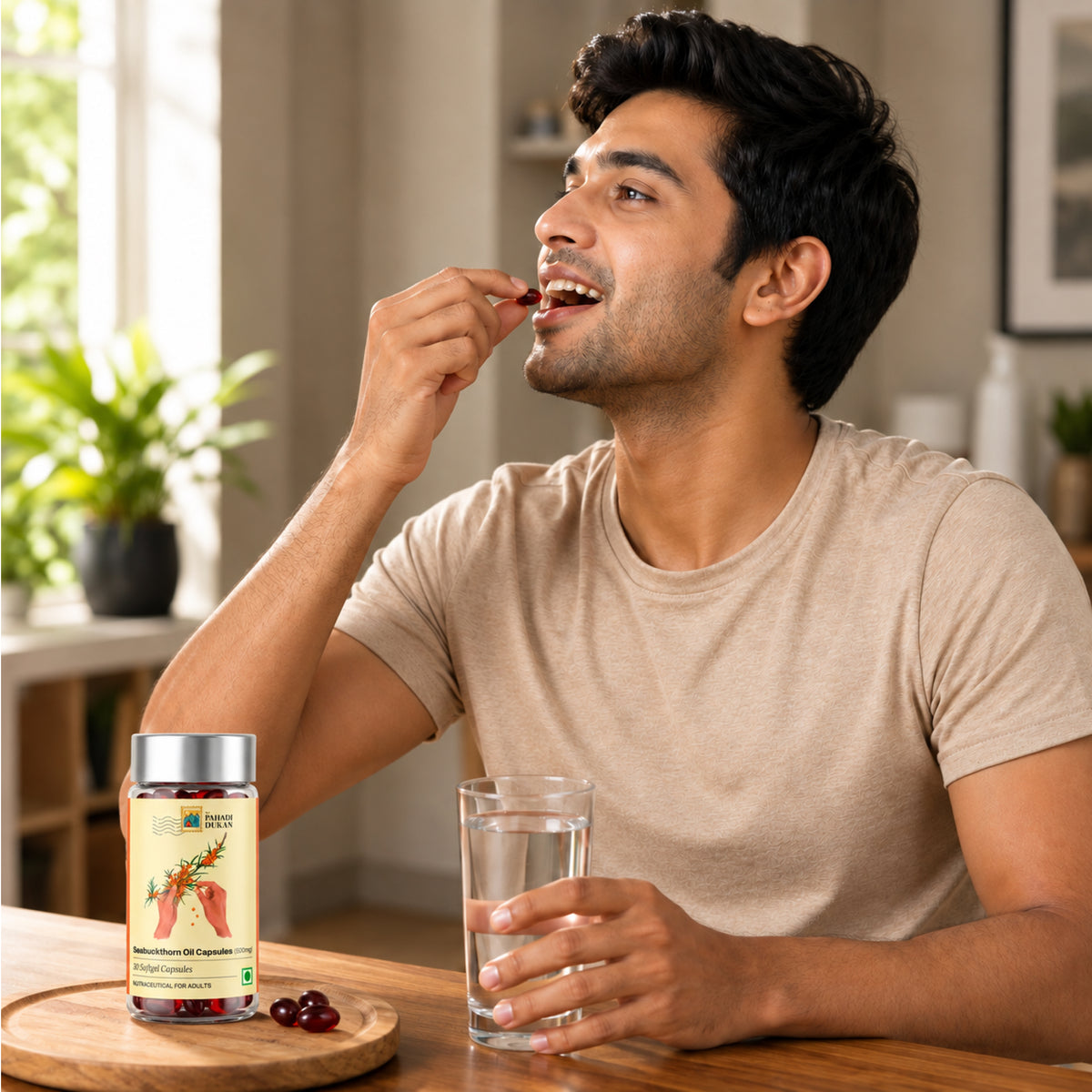 Seabuckthorn Oil Capsules (500mg Concentration) - 30 Capsules | My Pahadi Dukan