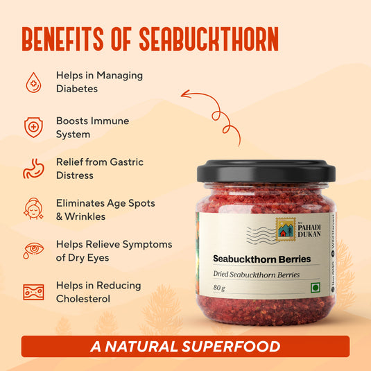 Premium Sea Buckthorn Berries (Dried Seabuckthorn) | My Pahadi Dukan