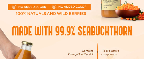 Sea Buckthorn Pulp (Juice) (Rich in Vitamin C, Omega 3,6,7 and 9 and Antioxidants) | My Pahadi Dukan
