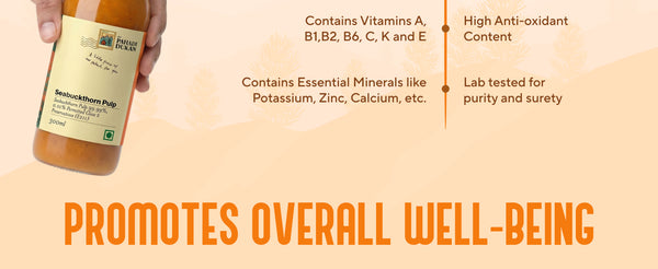Sea Buckthorn Pulp (Juice) (Rich in Vitamin C, Omega 3,6,7 and 9 and Antioxidants) | My Pahadi Dukan