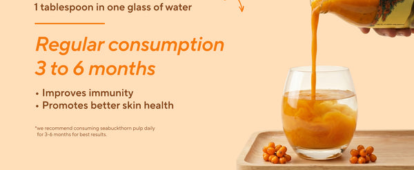 Sea Buckthorn Pulp (Juice) (Rich in Vitamin C, Omega 3,6,7 and 9 and Antioxidants) | My Pahadi Dukan