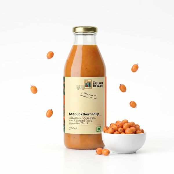 Sea Buckthorn Pulp (Juice) (Rich in Vitamin C, Omega 3,6,7 and 9 and Antioxidants) | My Pahadi Dukan