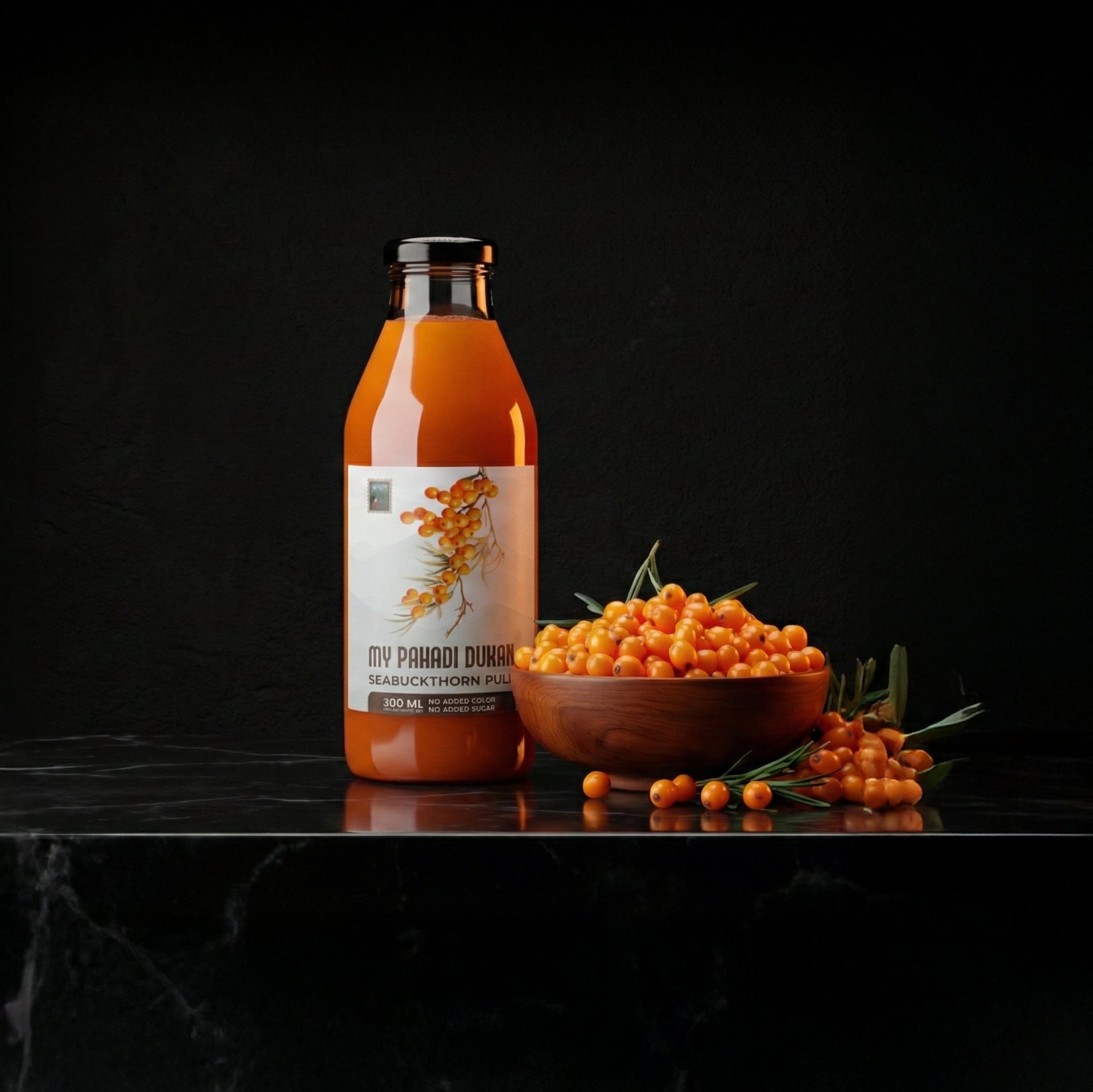 Sea Buckthorn Pulp (Juice) (Rich in Vitamin C, Omega 3,6,7 and 9 and Antioxidants) | My Pahadi Dukan