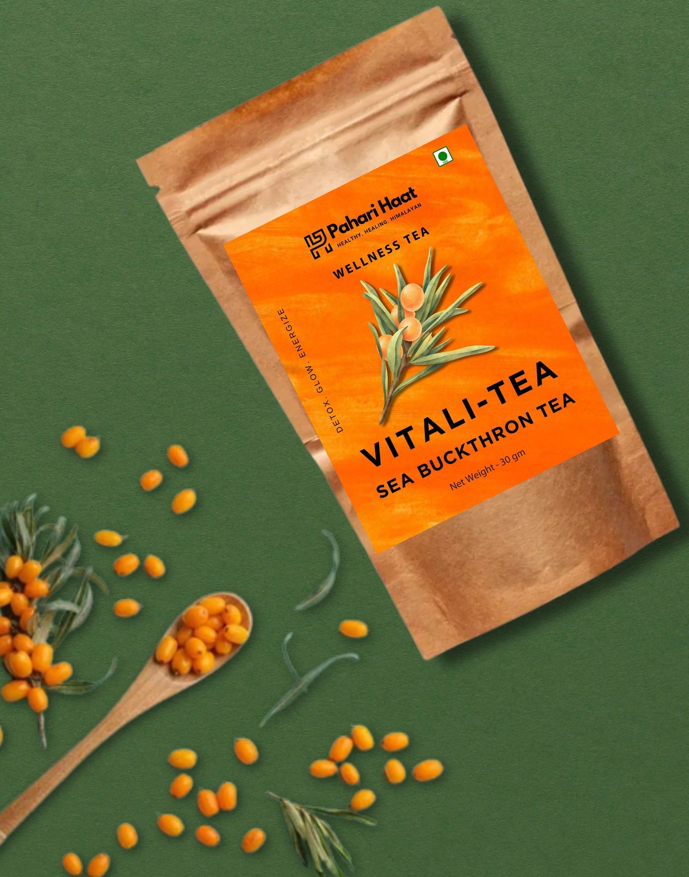 Vitali-Tea (Sea Buckthorn Tea) - 30gms | Pahari Haat