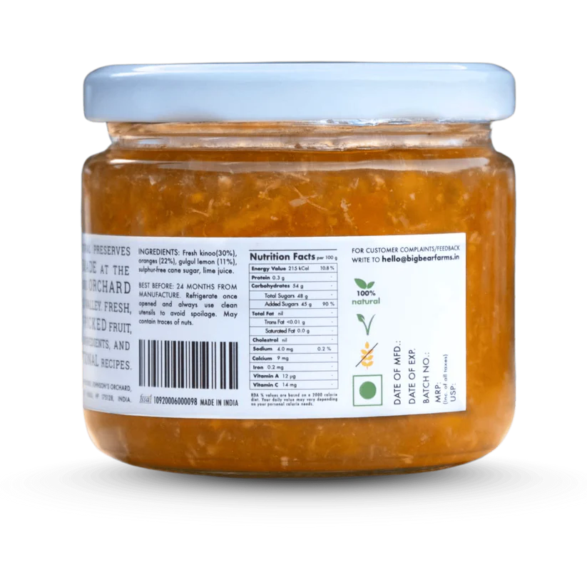 Three Citrus Marmalade 350gm | Big Bear Farms