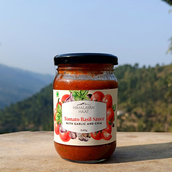 Tomato Basil Sauce With Garlic and Chia 340gms | Himalayan Haat