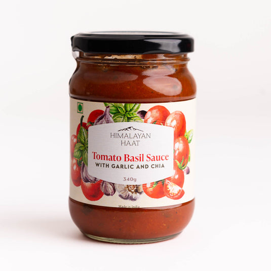 Tomato Basil Sauce With Garlic and Chia 340gms | Himalayan Haat