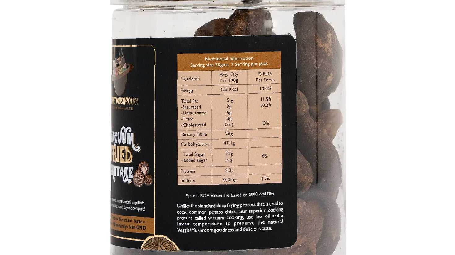 Vacuum Fried Shiitake Mushrooms 100g | Planet Mushroom