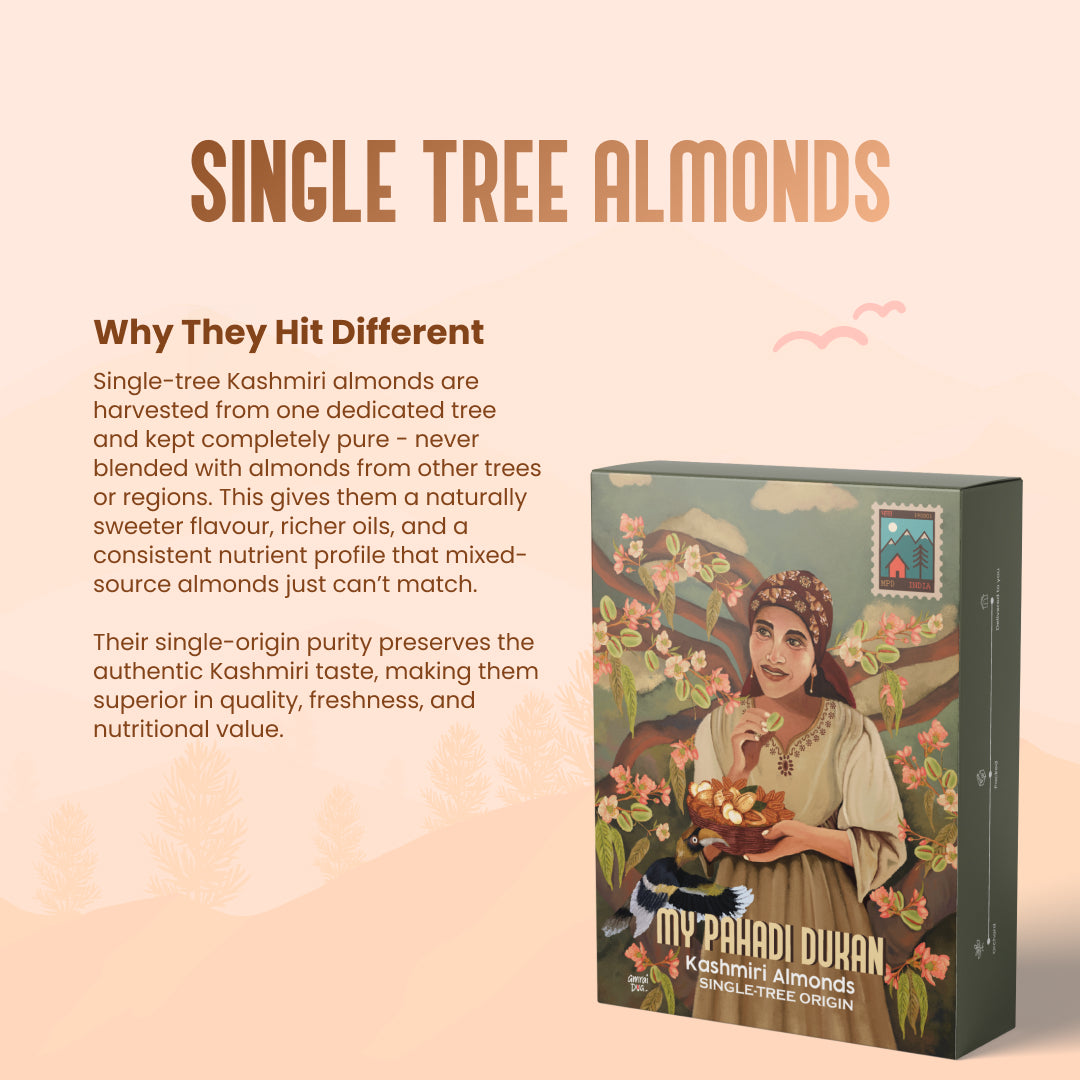 Single-tree Origin Premium Kashmiri Almonds (Badam) | My Pahadi Dukan