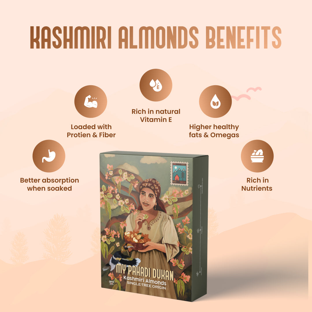 Single-tree Origin Premium Kashmiri Almonds (Badam) | My Pahadi Dukan