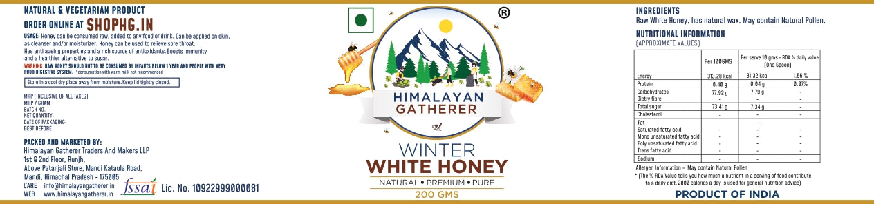 Winter White Honey | Himalayan Gatherer