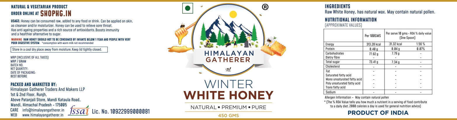 Winter White Honey | Himalayan Gatherer