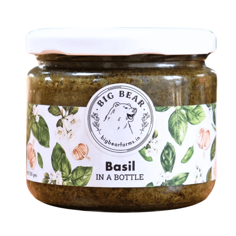 Basil in a Bottle 300g | Big Bear Farms