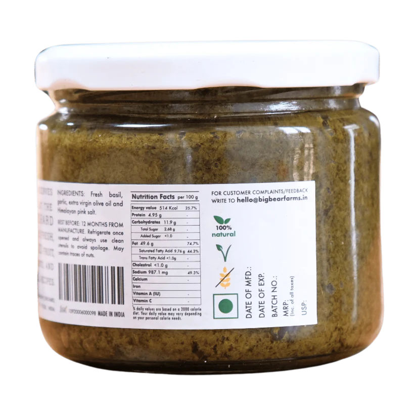 Basil in a Bottle 300g | Big Bear Farms