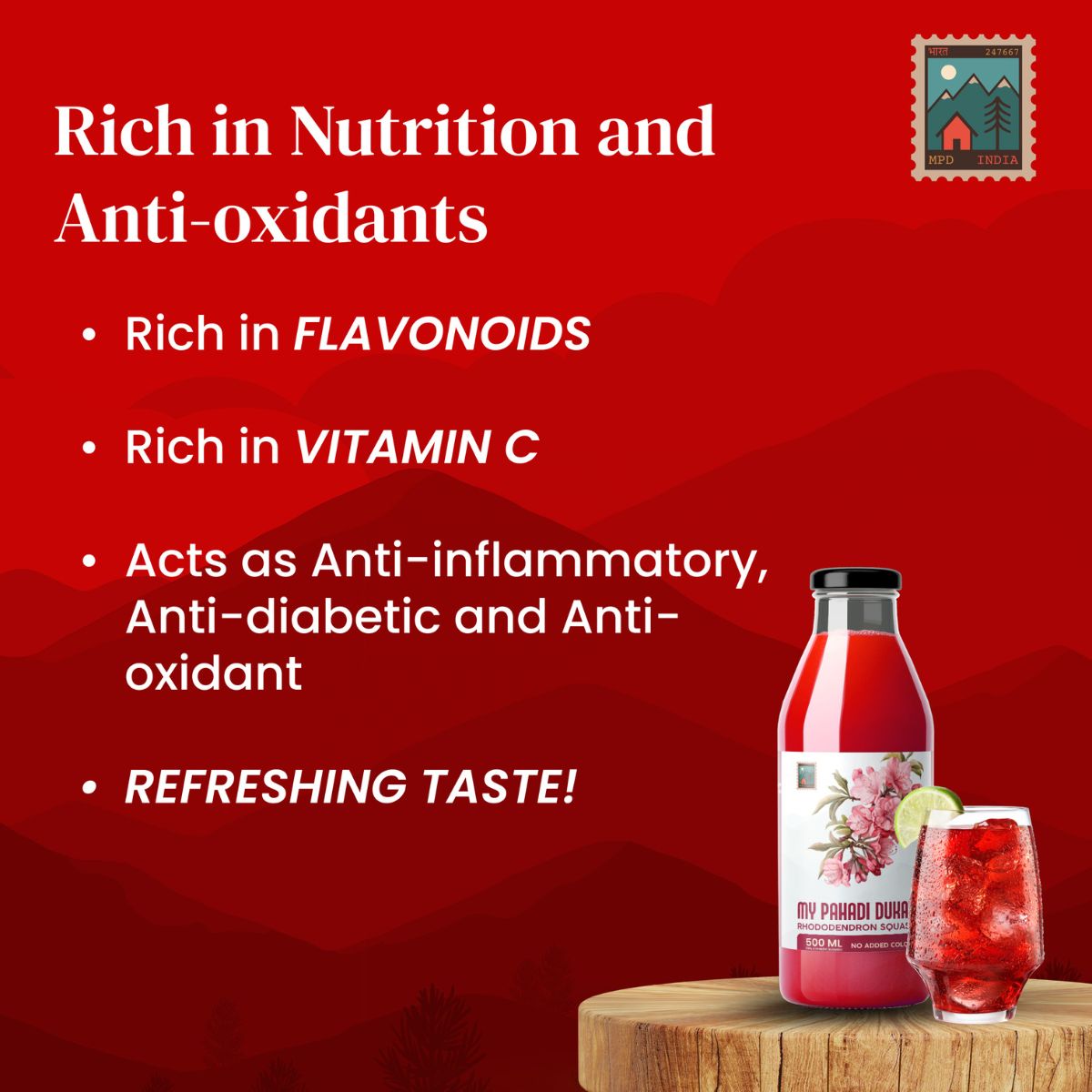 buy rhododendron juice buransh online from Uttarakhand Benefits 