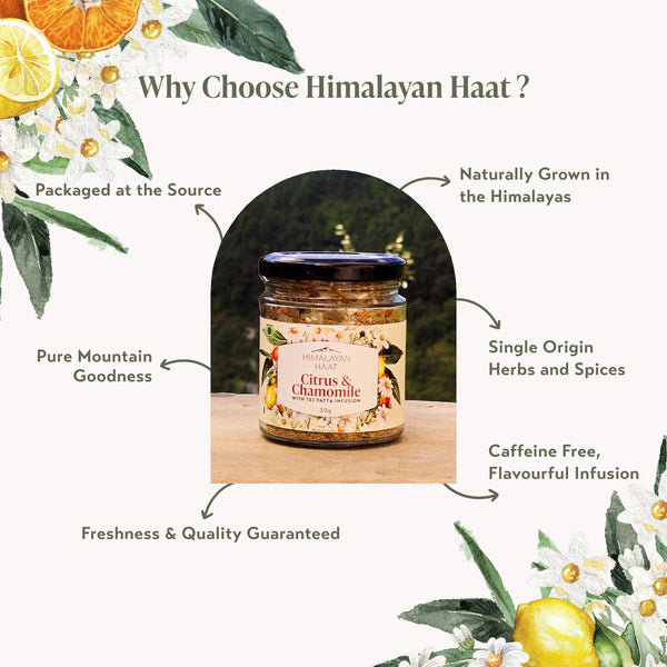 Citrus & Chamomile with Bay Leaves Herbal Infusion 30gms | Himalayan Haat