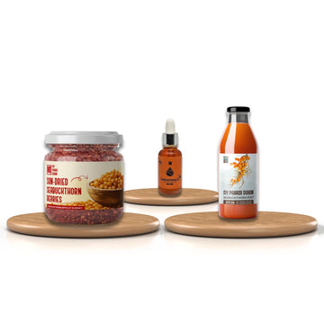 Seabuckthorn Wellness Bundle Pulp, Oil & Berries | My Pahadi Dukan