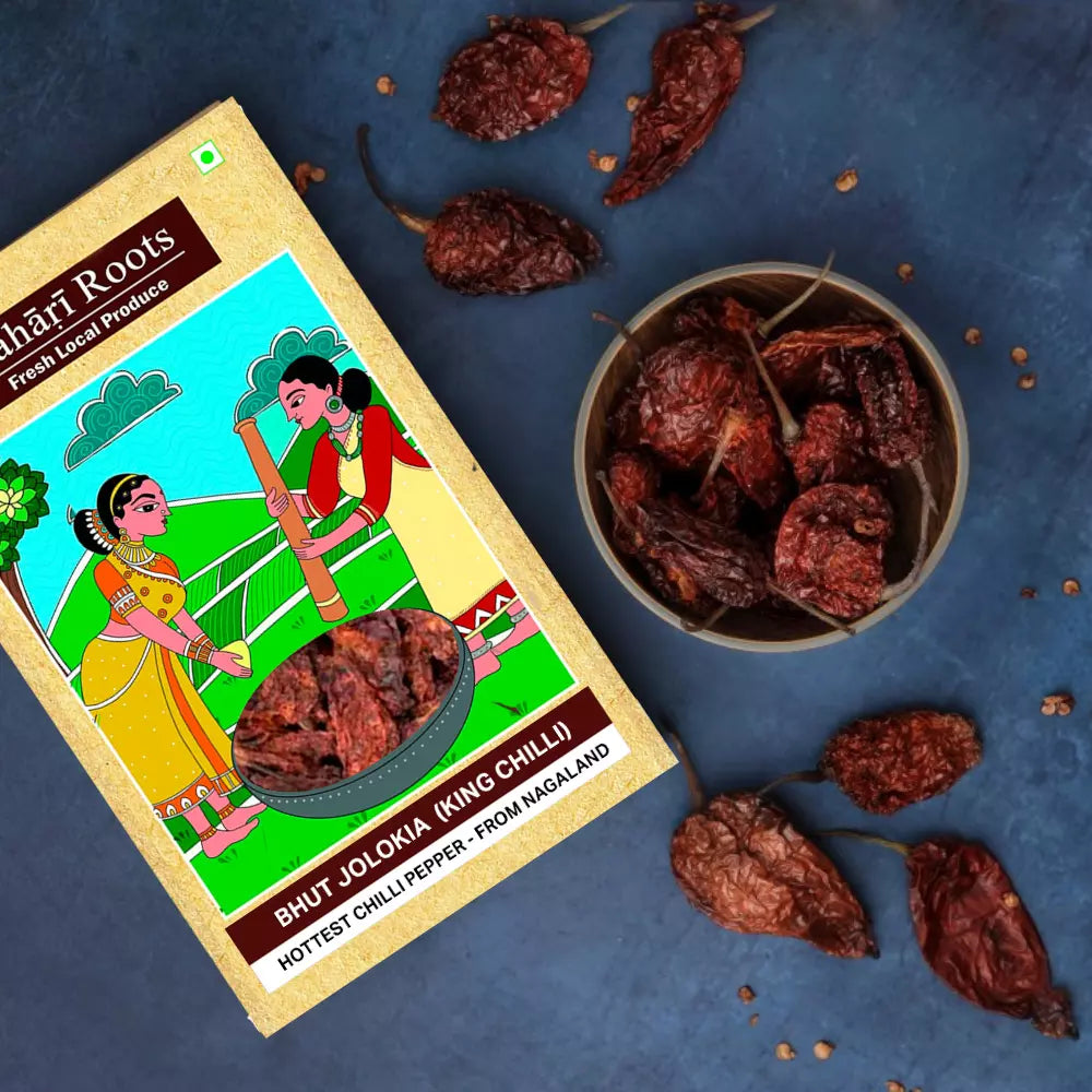 Bhut Jolokia Whole-30gm | Pahari Roots
