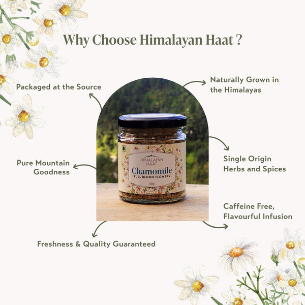 Full Bloom Chamomile Flowers 30gms | Himalayan Haat