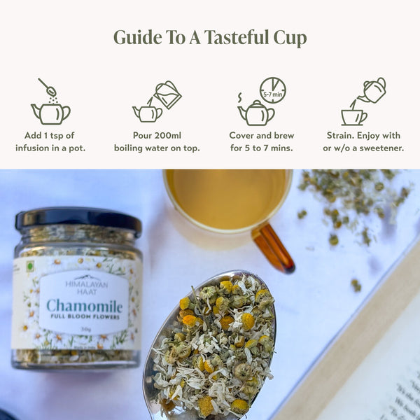 Full Bloom Chamomile Flowers 30gms | Himalayan Haat