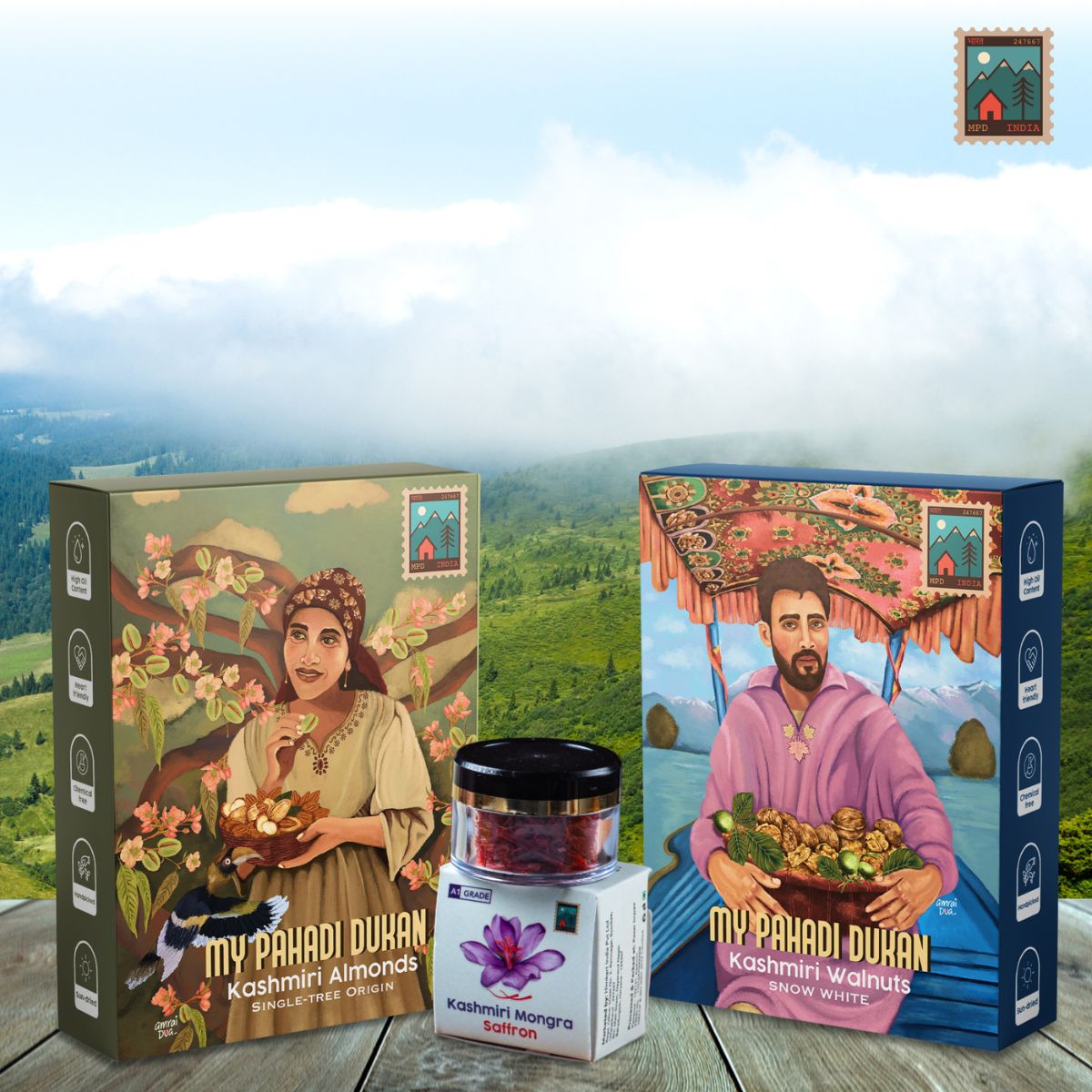 Single-tree Origin Premium Kashmiri Almonds (Badam) | My Pahadi Dukan