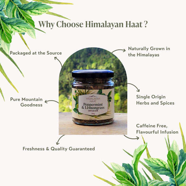 Peppermint and Lemongrass Herbal Infusion 30gms | Himalayan Haat