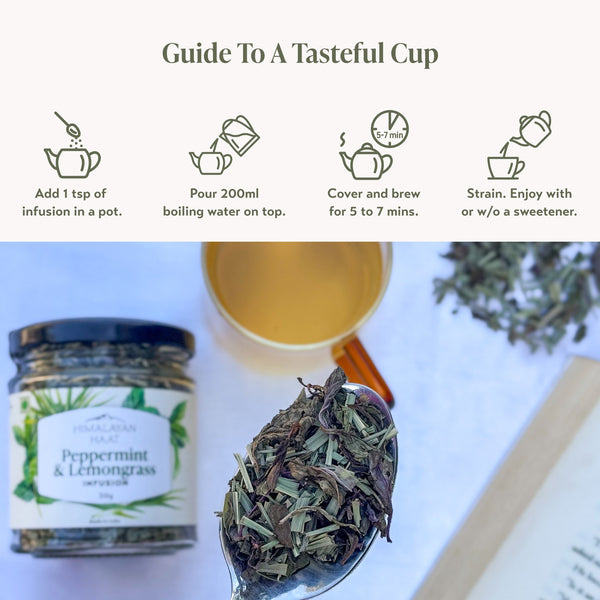 Peppermint and Lemongrass Herbal Infusion 30gms | Himalayan Haat