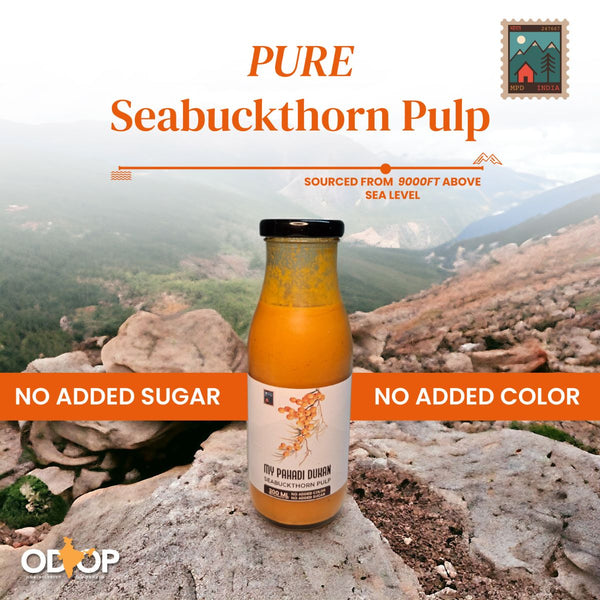 Sea Buckthorn Pulp (Rich in Vitamin C, Omega 3,6,7 and 9 and Antioxidants) | My Pahadi Dukan