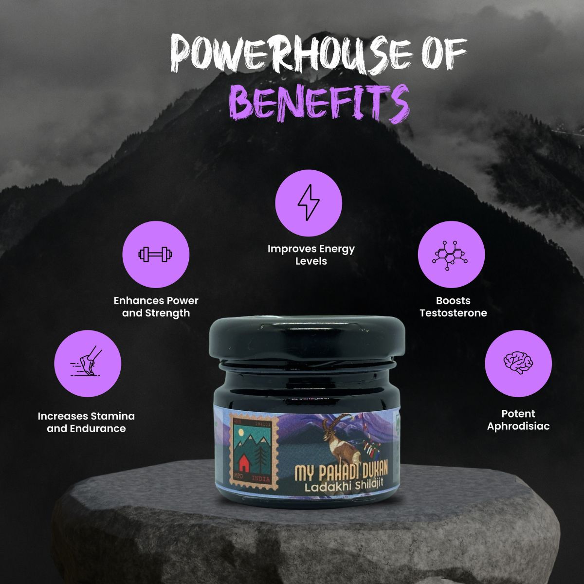 Pure Ladakhi Shilajit (Shilajeet) | My Pahadi Dukan