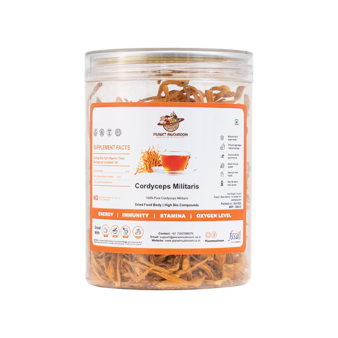 Cordyceps Militaris Dried Mushrooms