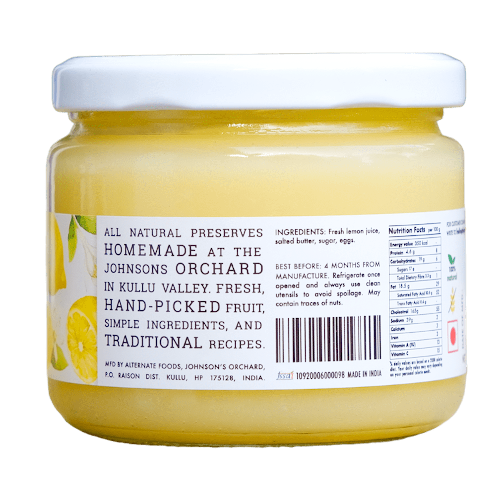 Lemon Curd 315 gms | Big Bear Farms