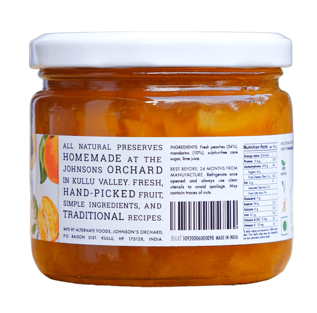 Peach Marmalade 400gms | Big Bear Farms